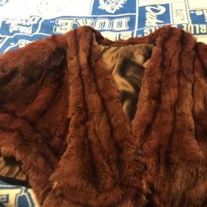 A brown mink stole
